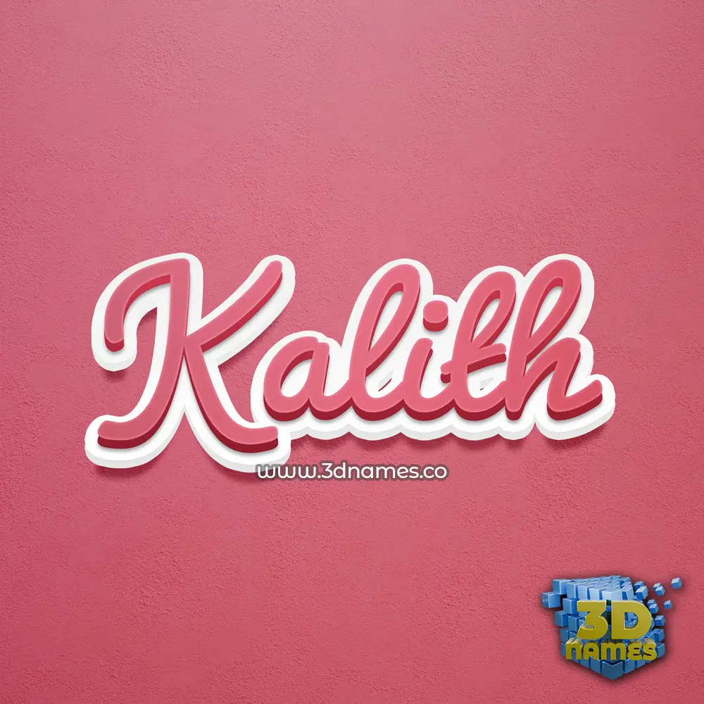kalith in Red Scribble style - 3D name wallpaper