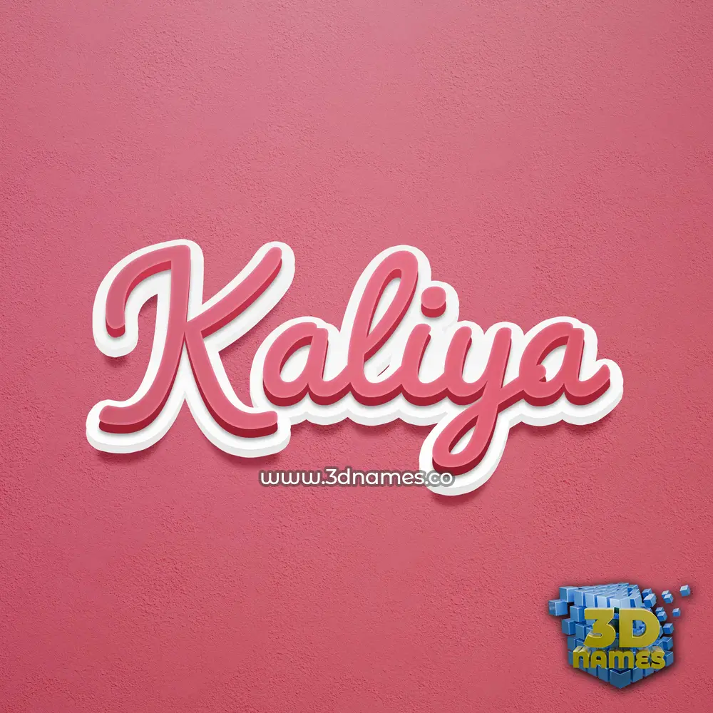 kaliya in Red Scribble style - 3D name wallpaper