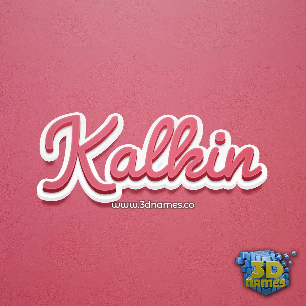 kalkin in Red Scribble style - 3D name wallpaper