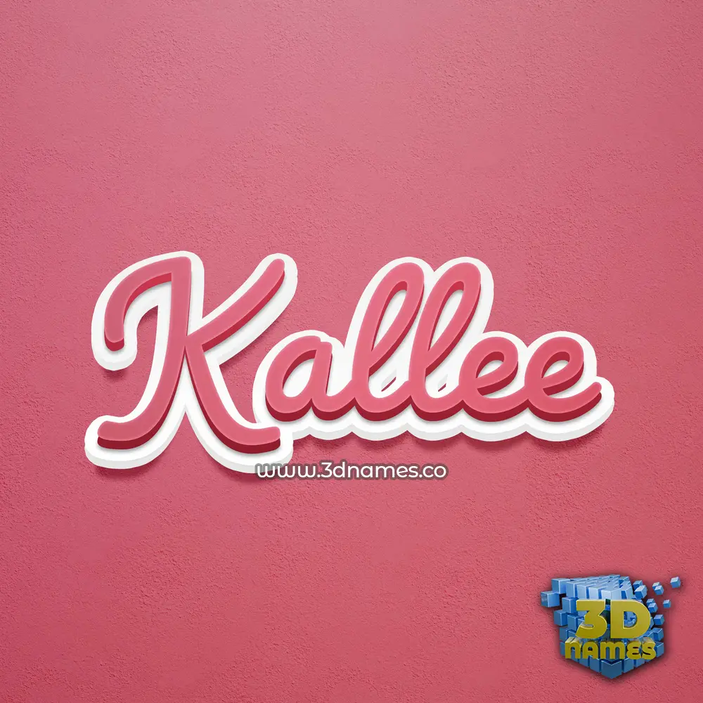 kallee in Red Scribble style - 3D name wallpaper