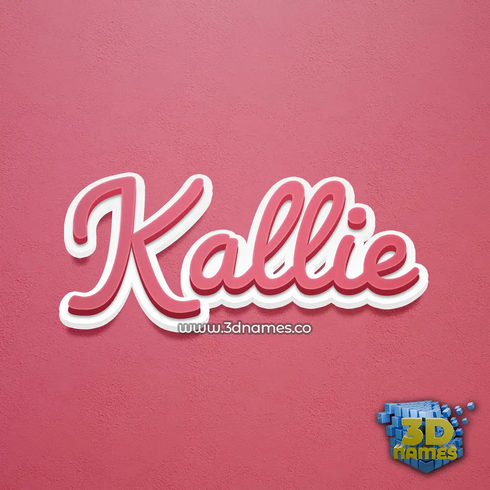 kallie in Red Scribble style - 3D name wallpaper
