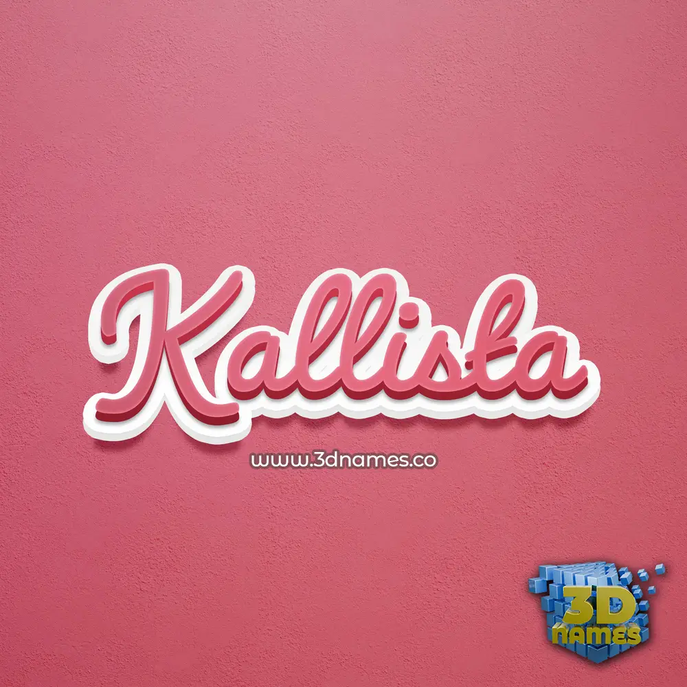 kallista in Red Scribble style - 3D name wallpaper