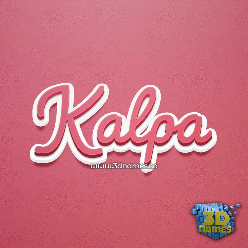 kalpa in Red Scribble style - 3D name wallpaper