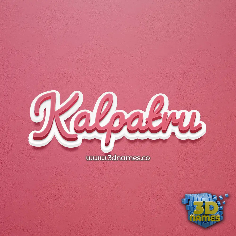 kalpatru in Red Scribble style - 3D name wallpaper