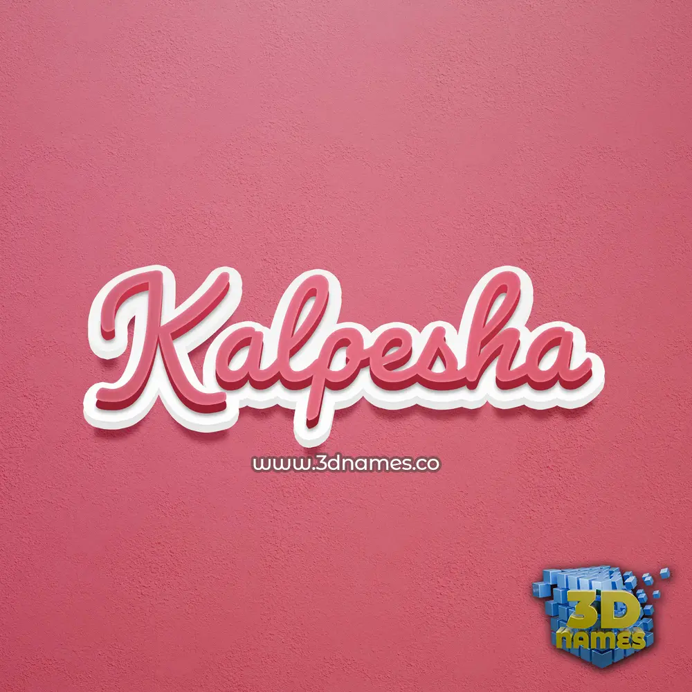kalpesha in Red Scribble style - 3D name wallpaper