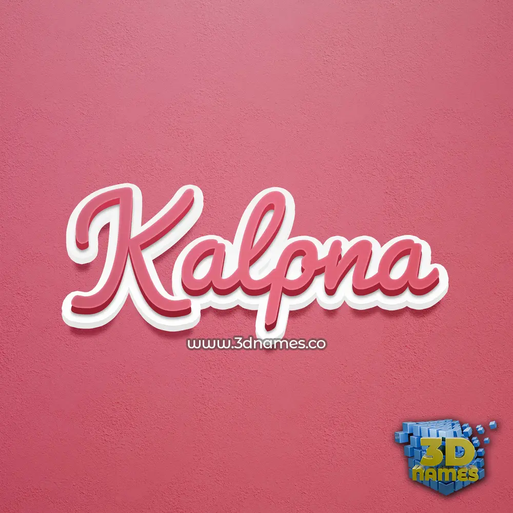 kalpna in Red Scribble style - 3D name wallpaper