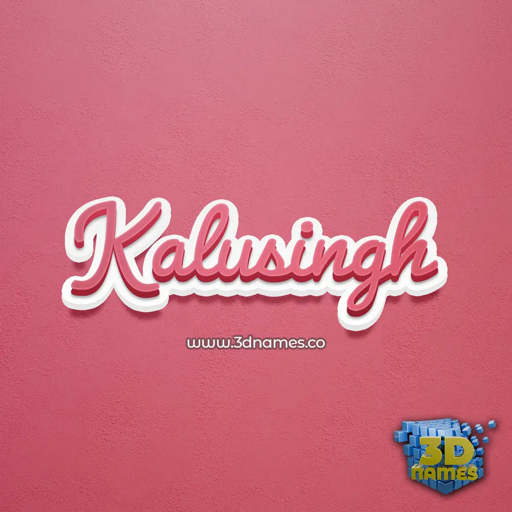 kalusingh in Red Scribble style - 3D name wallpaper