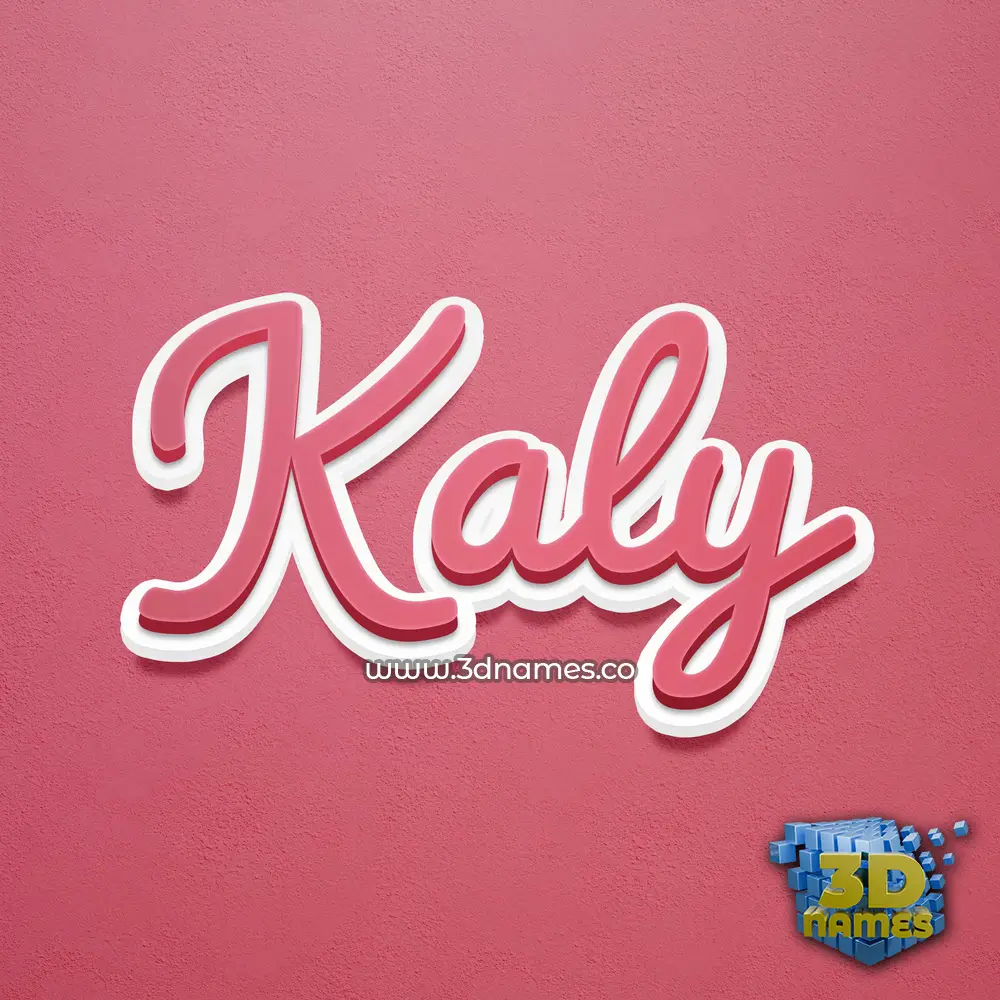 kaly in Red Scribble style - 3D name wallpaper