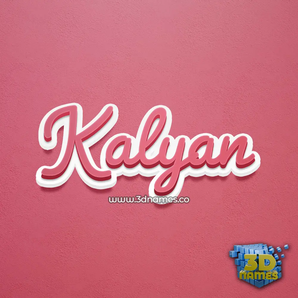 kalyan in Red Scribble style - 3D name wallpaper