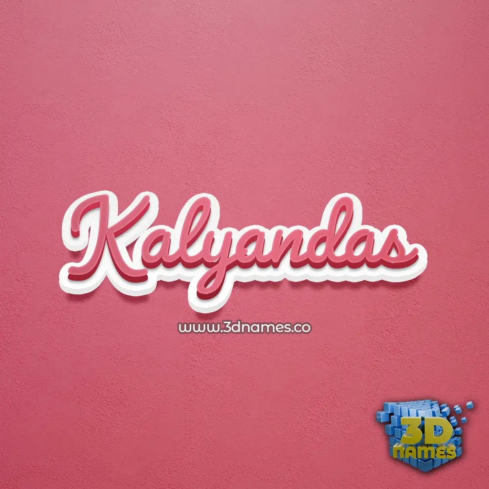 kalyandas in Red Scribble style - 3D name wallpaper