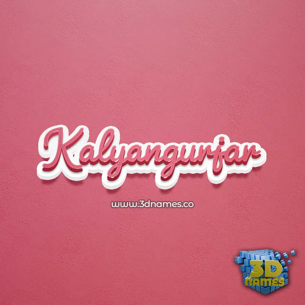 kalyangurjar in Red Scribble style - 3D name wallpaper