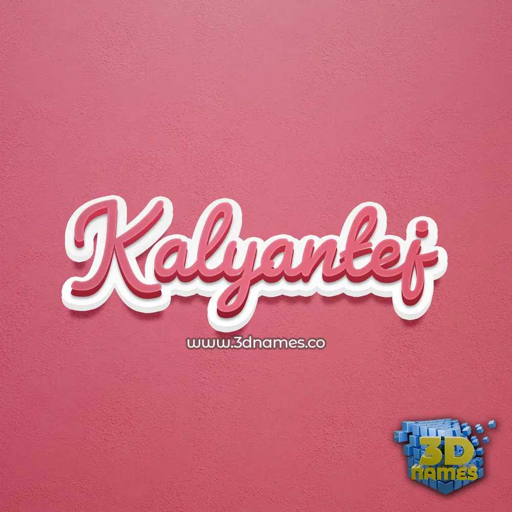 kalyantej in Red Scribble style - 3D name wallpaper