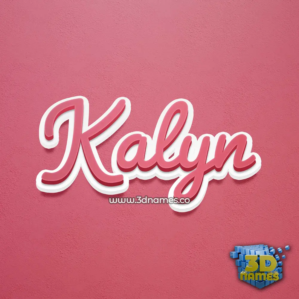 kalyn in Red Scribble style - 3D name wallpaper