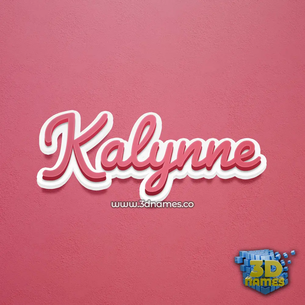 kalynne in Red Scribble style - 3D name wallpaper