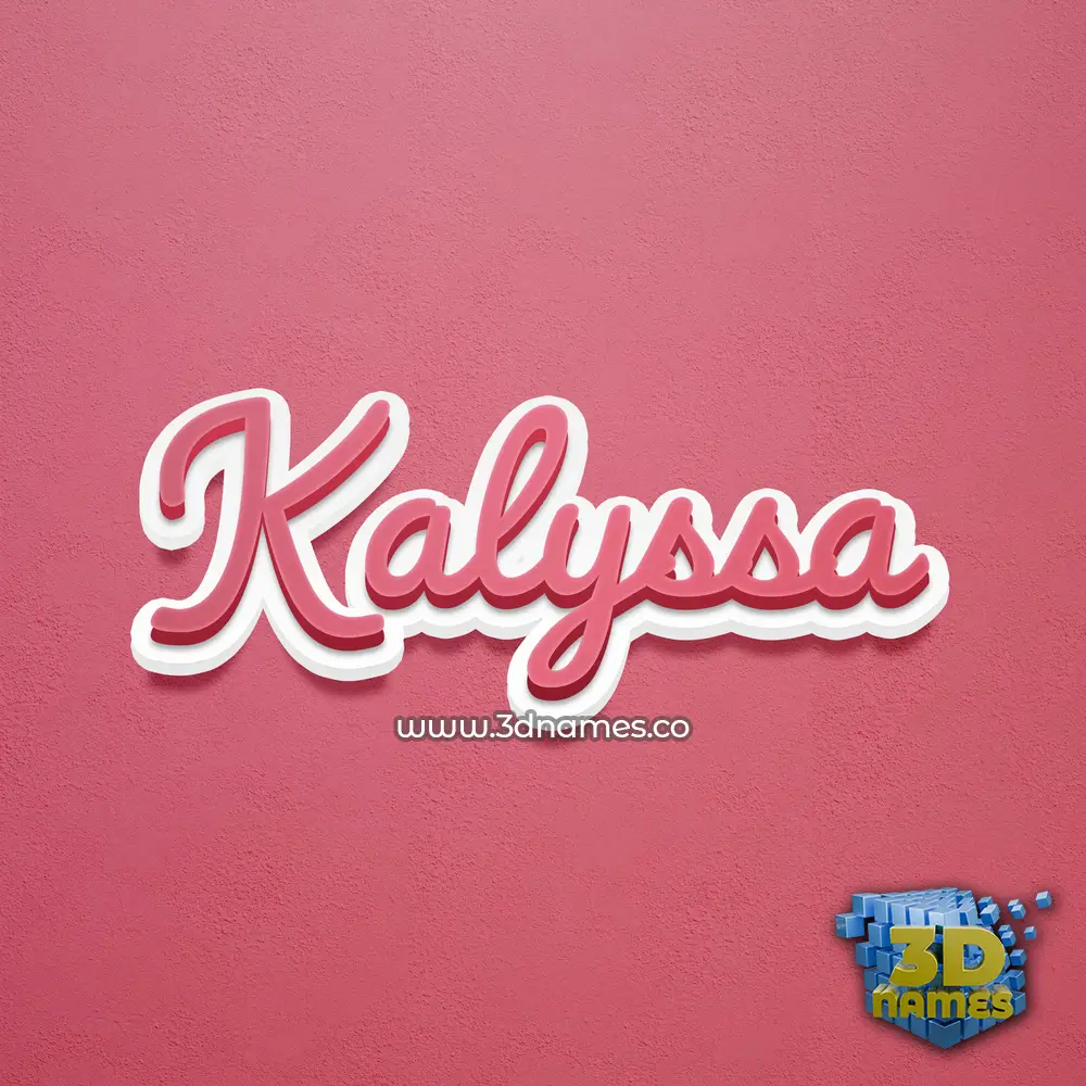 kalyssa in Red Scribble style - 3D name wallpaper
