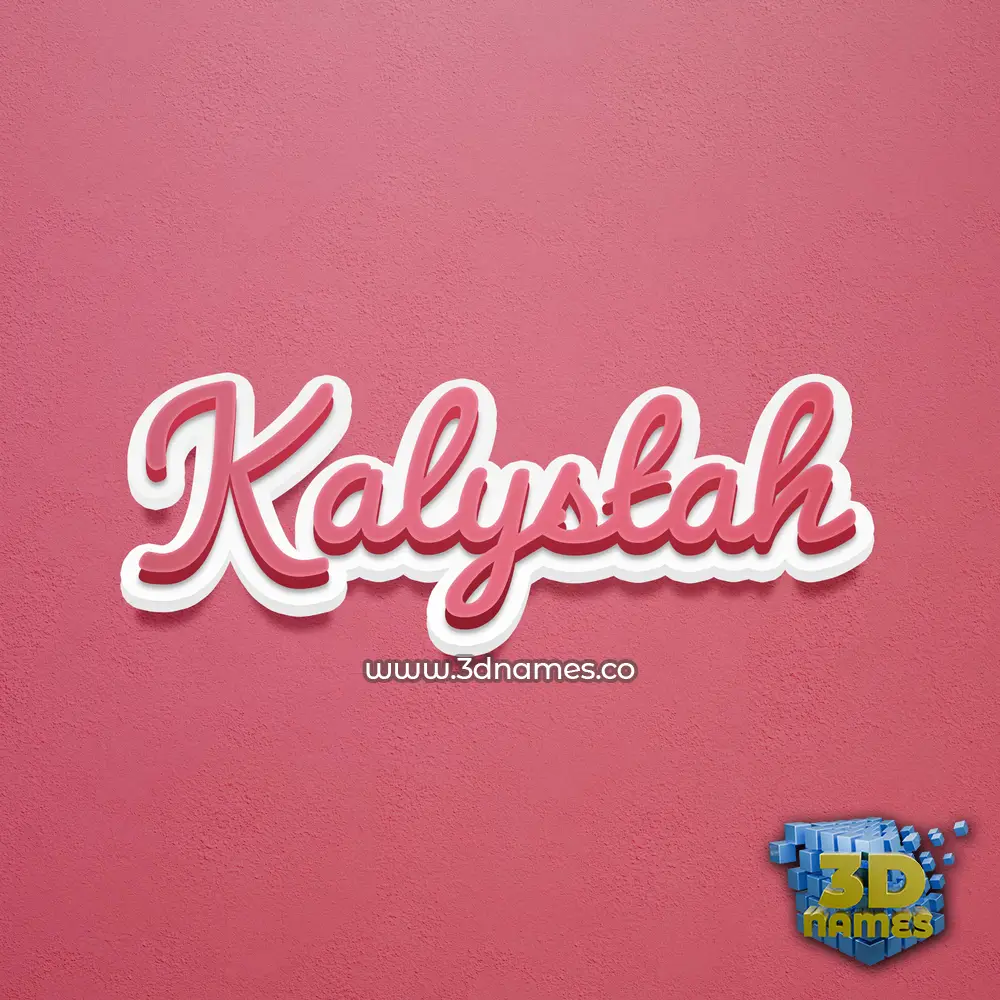 kalystah in Red Scribble style - 3D name wallpaper
