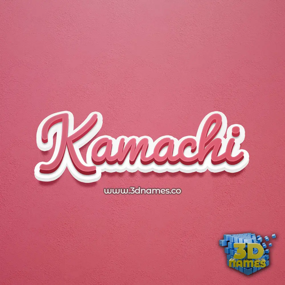 kamachi in Red Scribble style - 3D name wallpaper