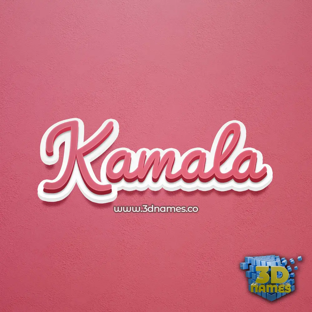 kamala in Red Scribble style - 3D name wallpaper