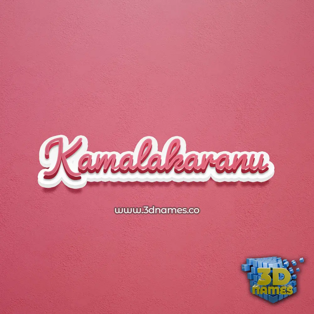 kamalakaranu in Red Scribble style - 3D name wallpaper