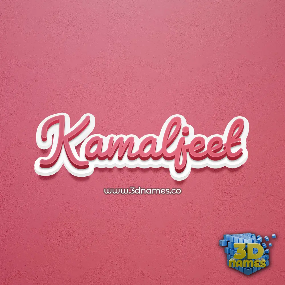 kamaljeet in Red Scribble style - 3D name wallpaper