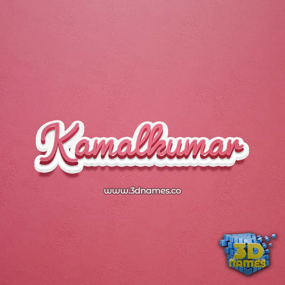 kamalkumar in Red Scribble style - 3D name wallpaper