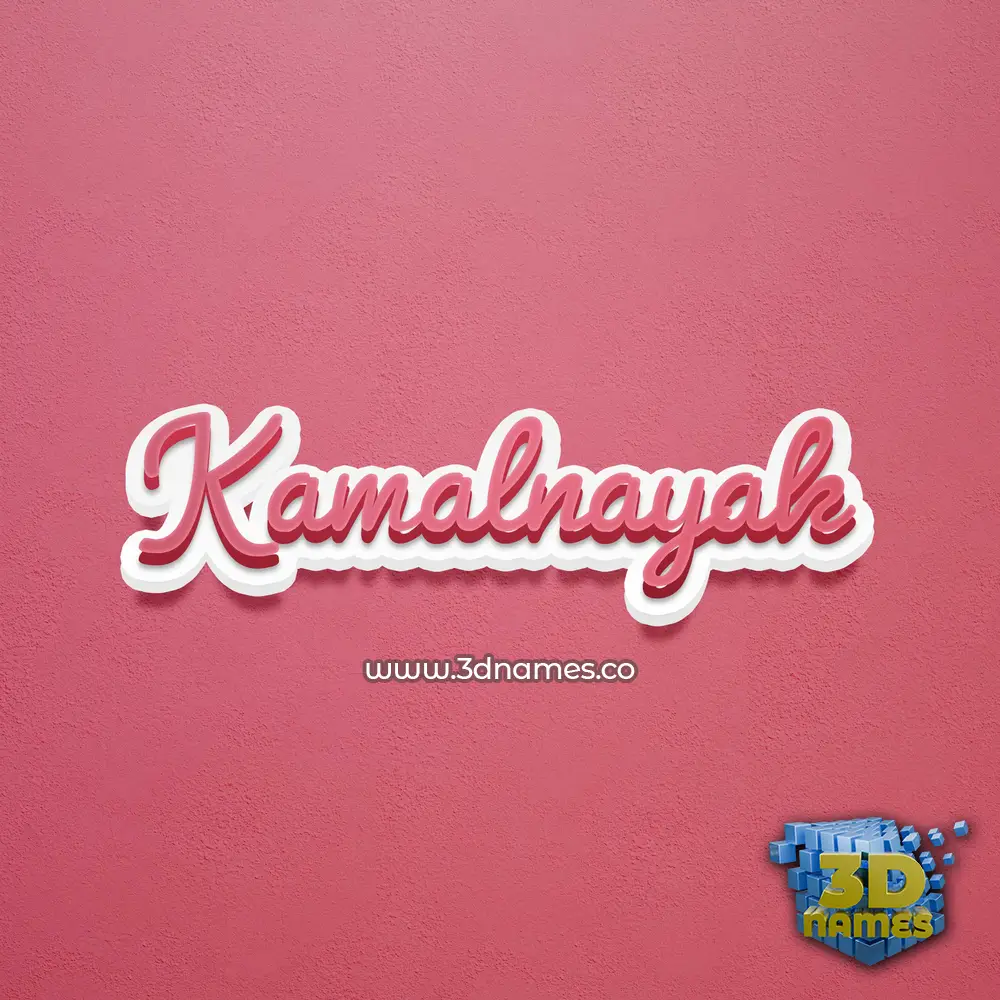 kamalnayak in Red Scribble style - 3D name wallpaper