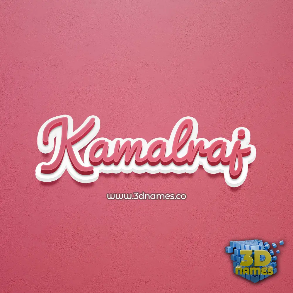 kamalraj in Red Scribble style - 3D name wallpaper