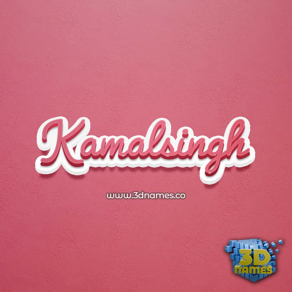 kamalsingh in Red Scribble style - 3D name wallpaper