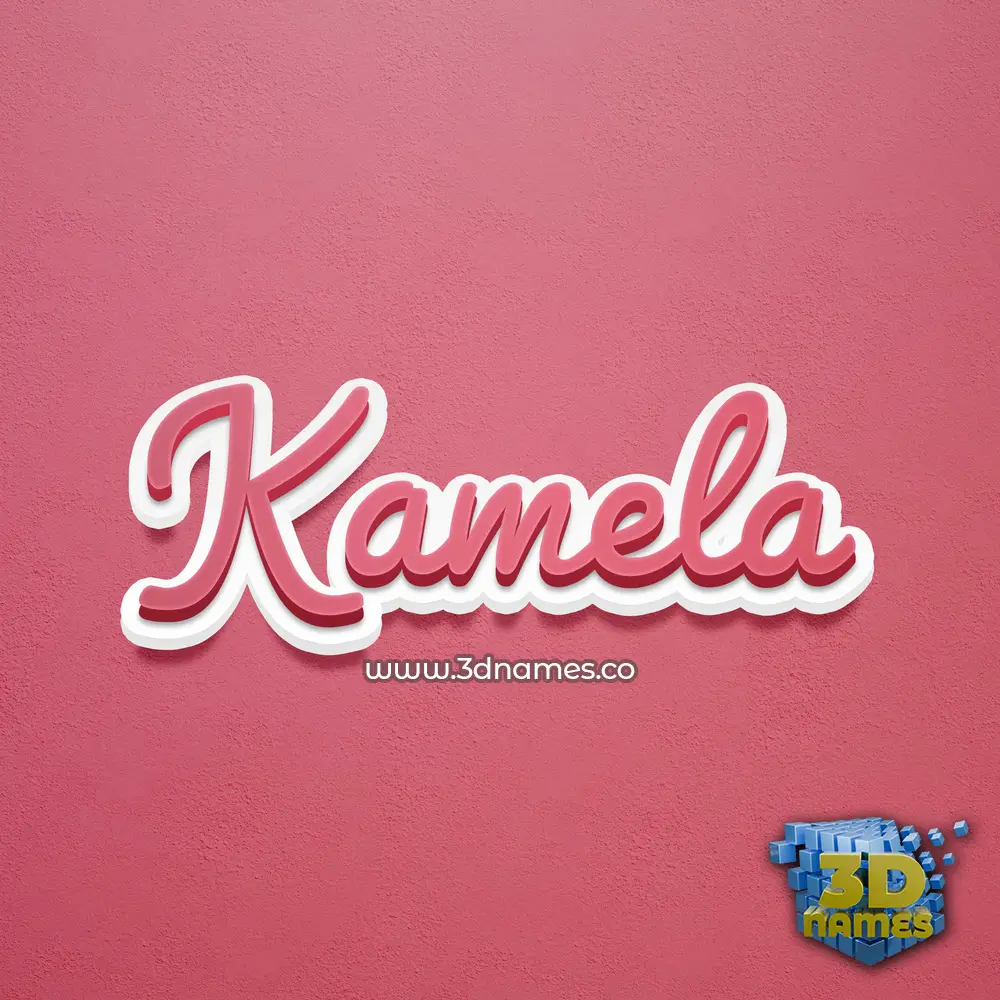 kamela in Red Scribble style - 3D name wallpaper