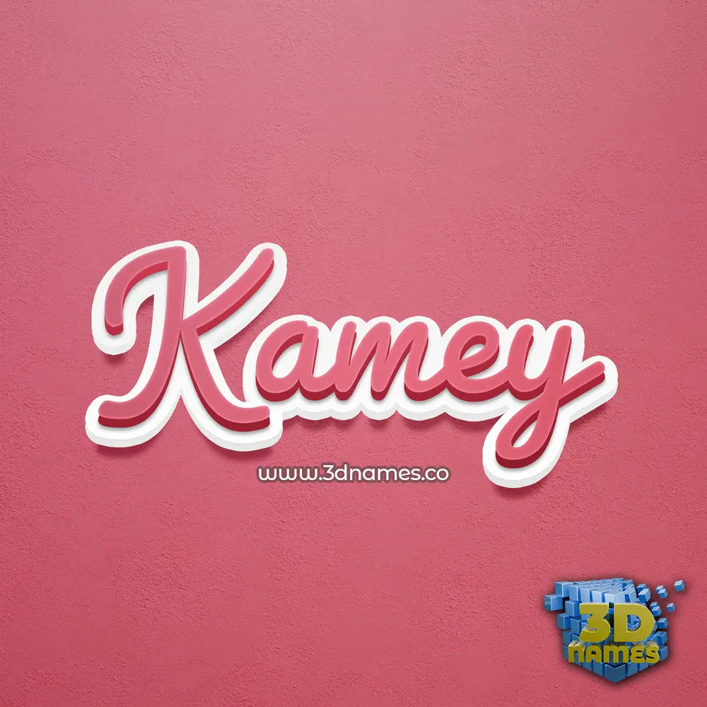 kamey in Red Scribble style - 3D name wallpaper