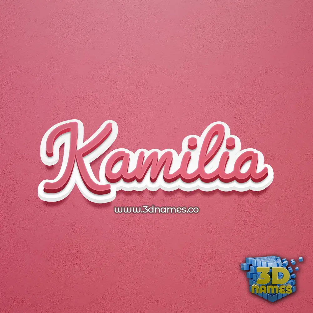 kamilia in Red Scribble style - 3D name wallpaper