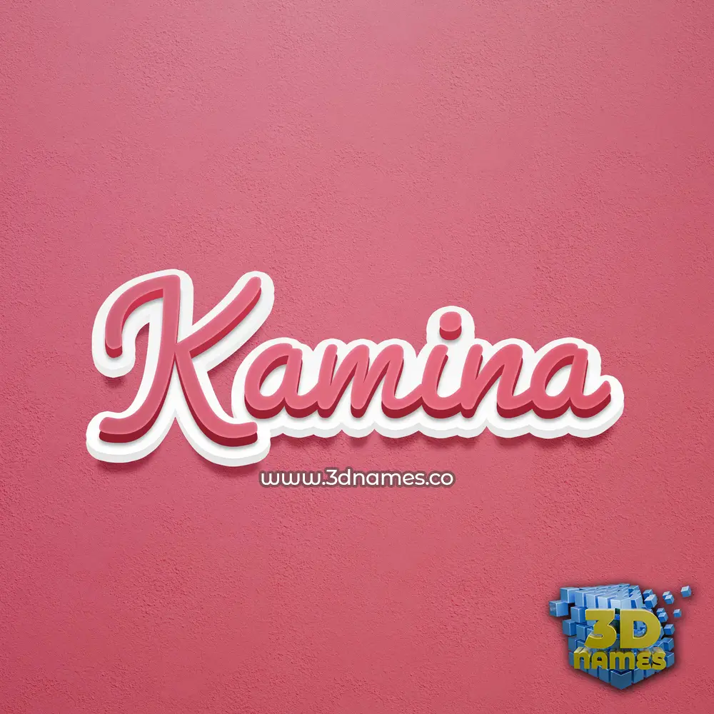 kamina in Red Scribble style - 3D name wallpaper
