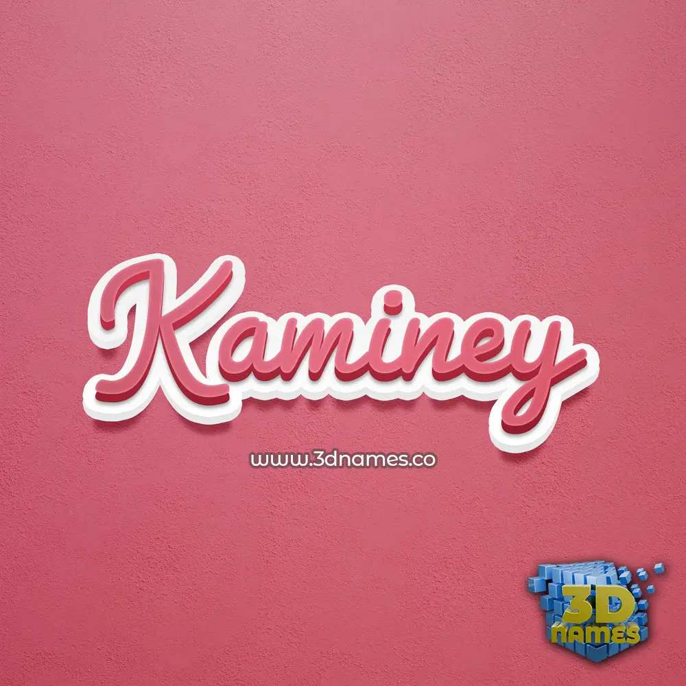 kaminey in Red Scribble style - 3D name wallpaper