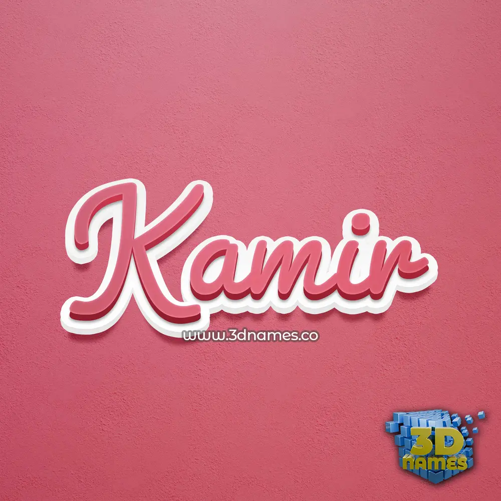 kamir in Red Scribble style - 3D name wallpaper