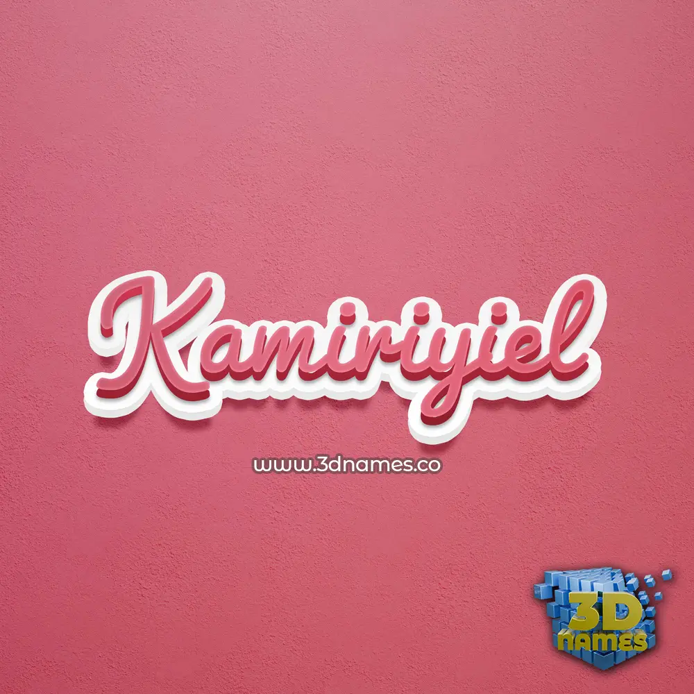 kamiriyiel in Red Scribble style - 3D name wallpaper