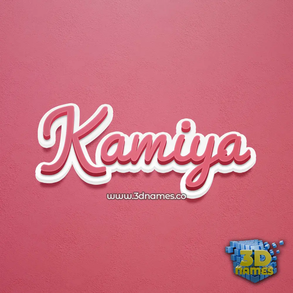 kamiya in Red Scribble style - 3D name wallpaper
