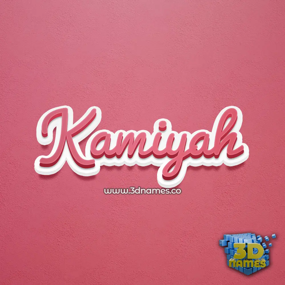 kamiyah in Red Scribble style - 3D name wallpaper