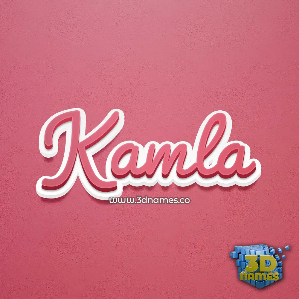 kamla in Red Scribble style - 3D name wallpaper