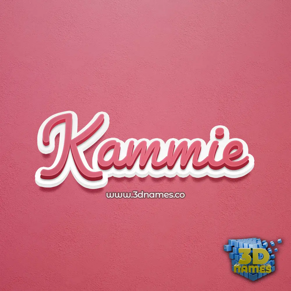 kammie in Red Scribble style - 3D name wallpaper