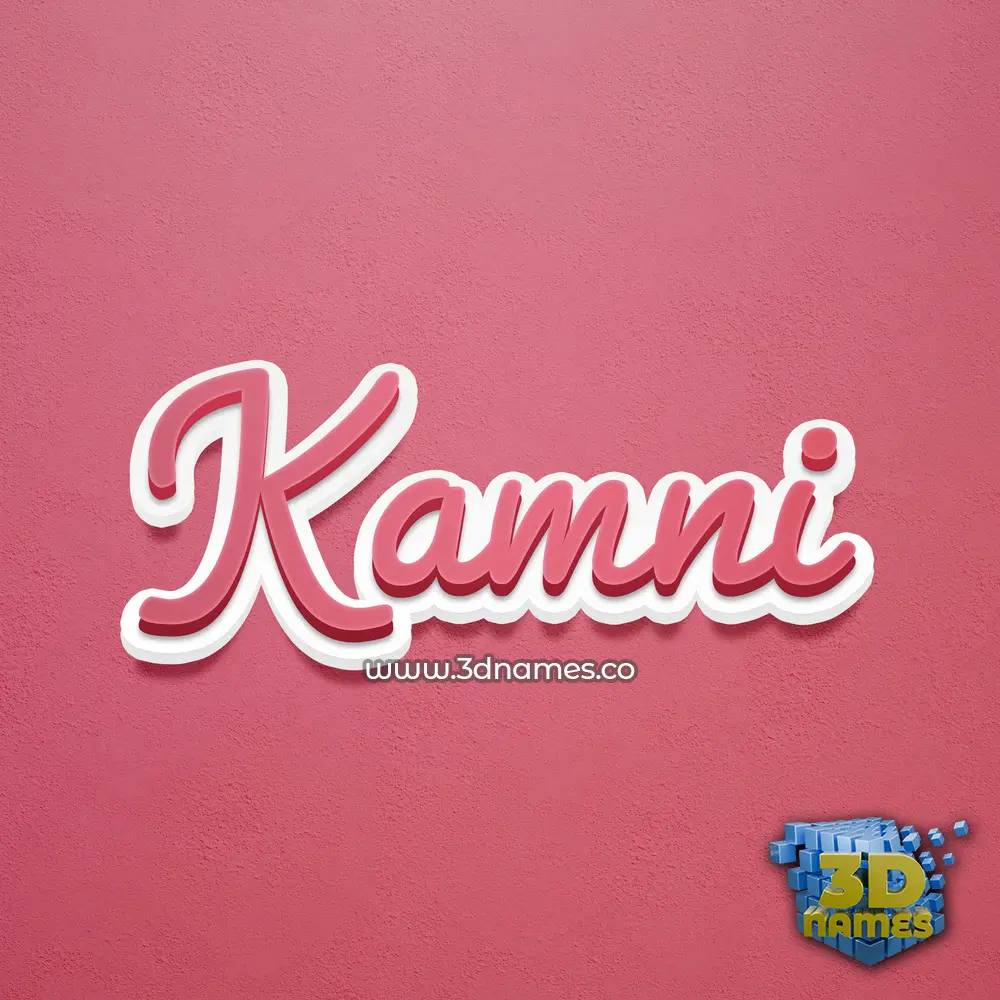 kamni in Red Scribble style - 3D name wallpaper