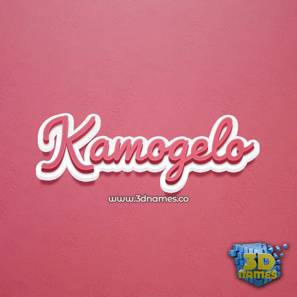 kamogelo in Red Scribble style - 3D name wallpaper