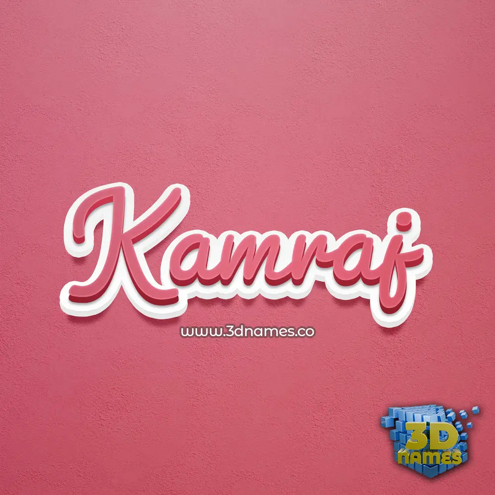 kamraj in Red Scribble style - 3D name wallpaper