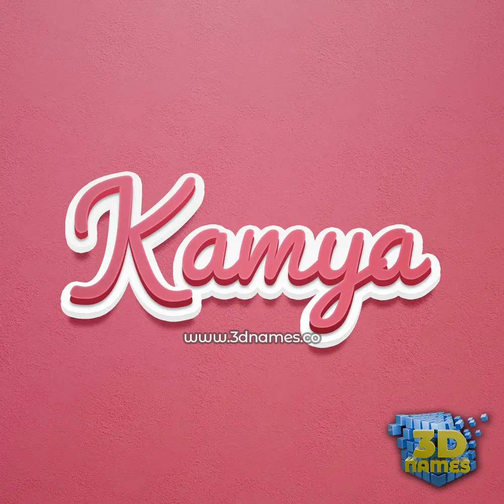 kamya in Red Scribble style - 3D name wallpaper