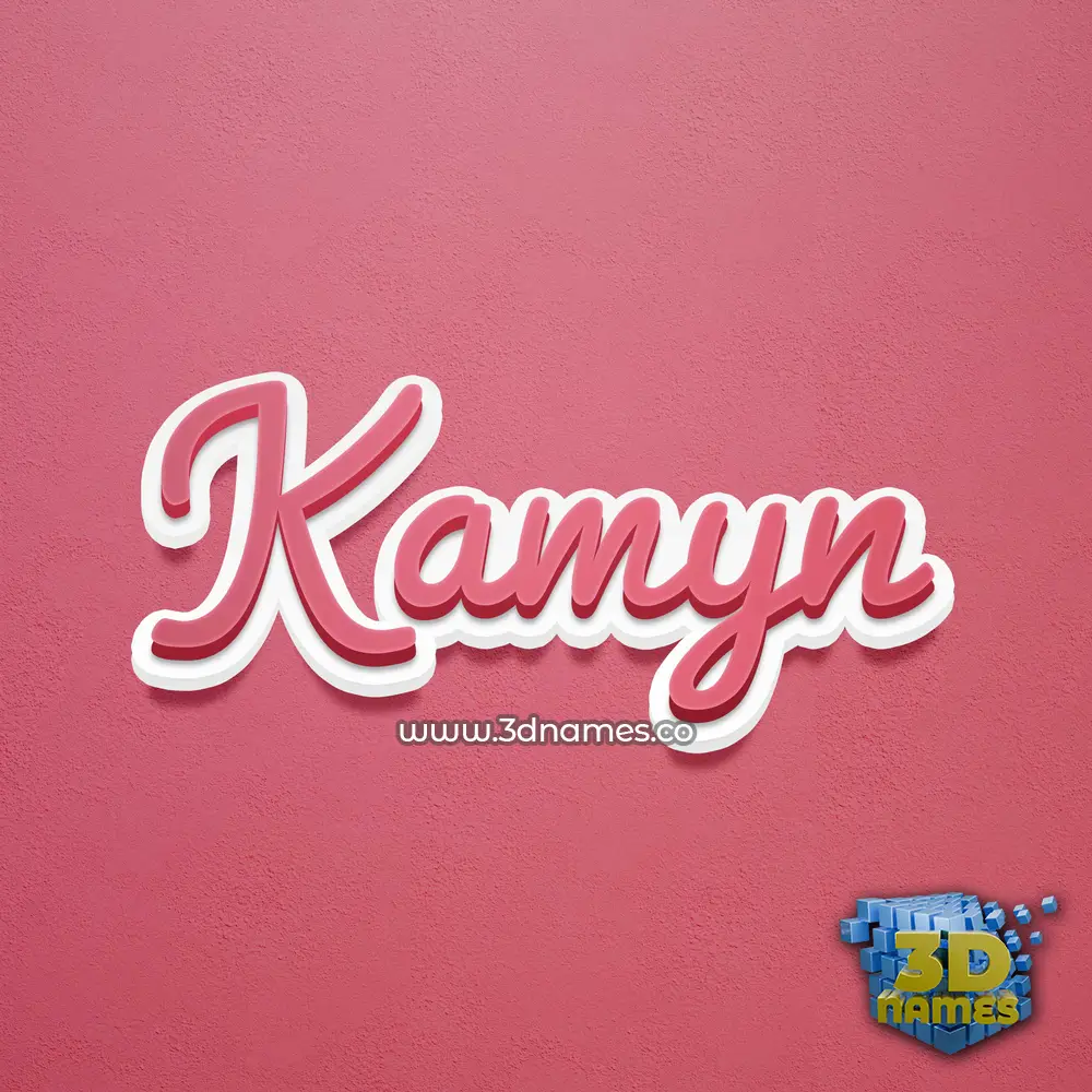 kamyn in Red Scribble style - 3D name wallpaper