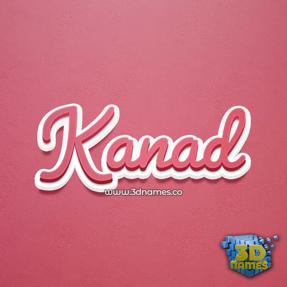 kanad in Red Scribble style - 3D name wallpaper