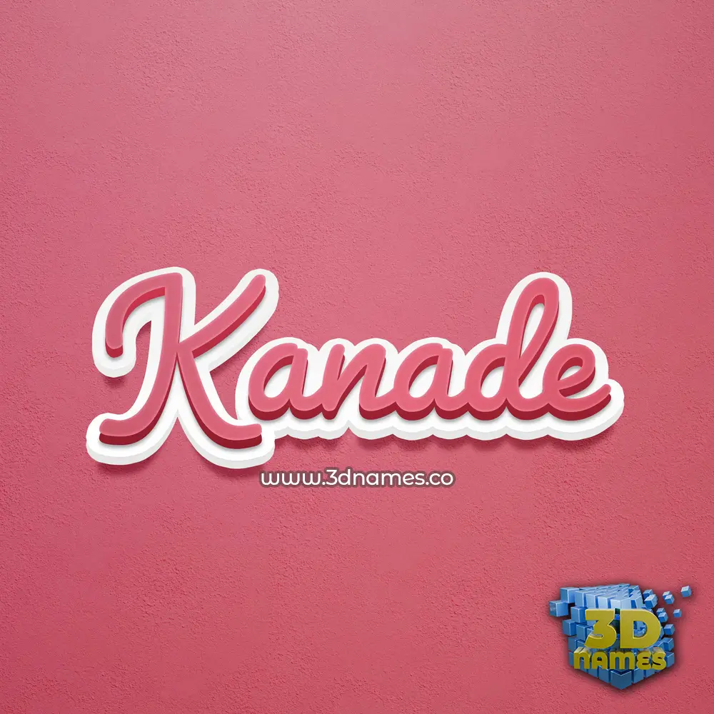 kanade in Red Scribble style - 3D name wallpaper