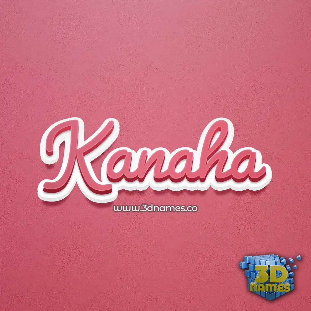 kanaha in Red Scribble style - 3D name wallpaper