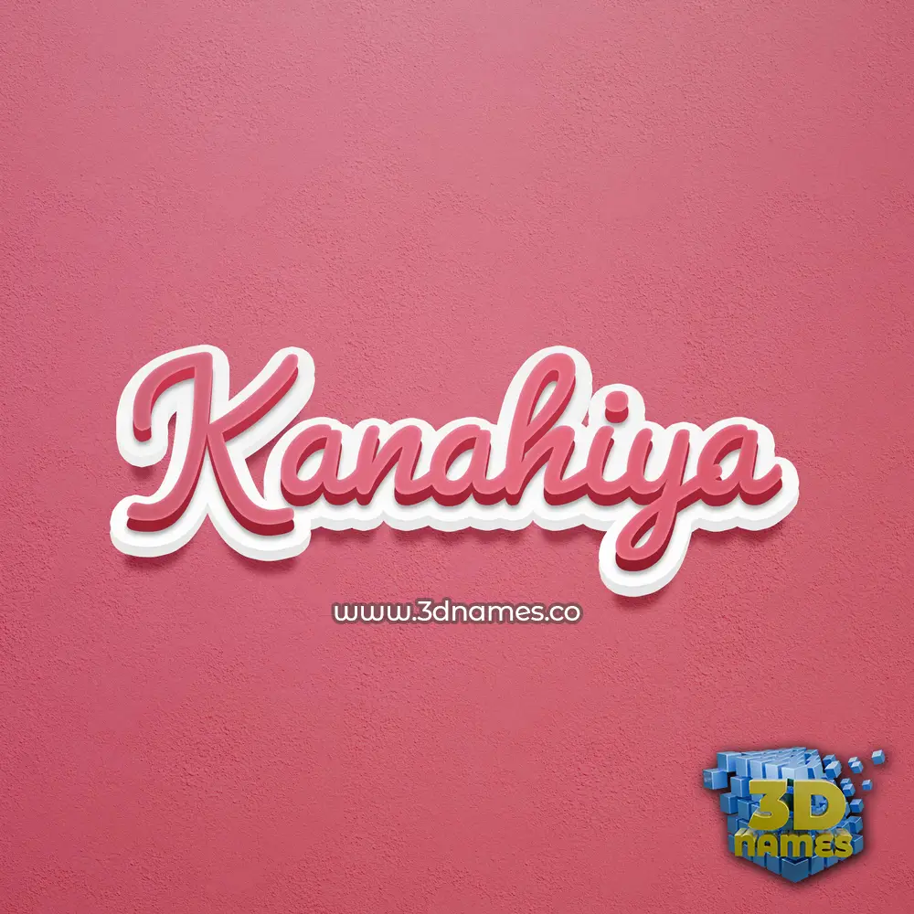 kanahiya in Red Scribble style - 3D name wallpaper