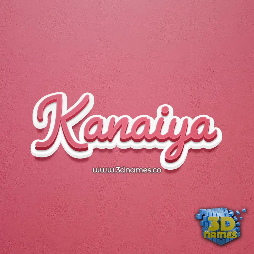 kanaiya in Red Scribble style - 3D name wallpaper