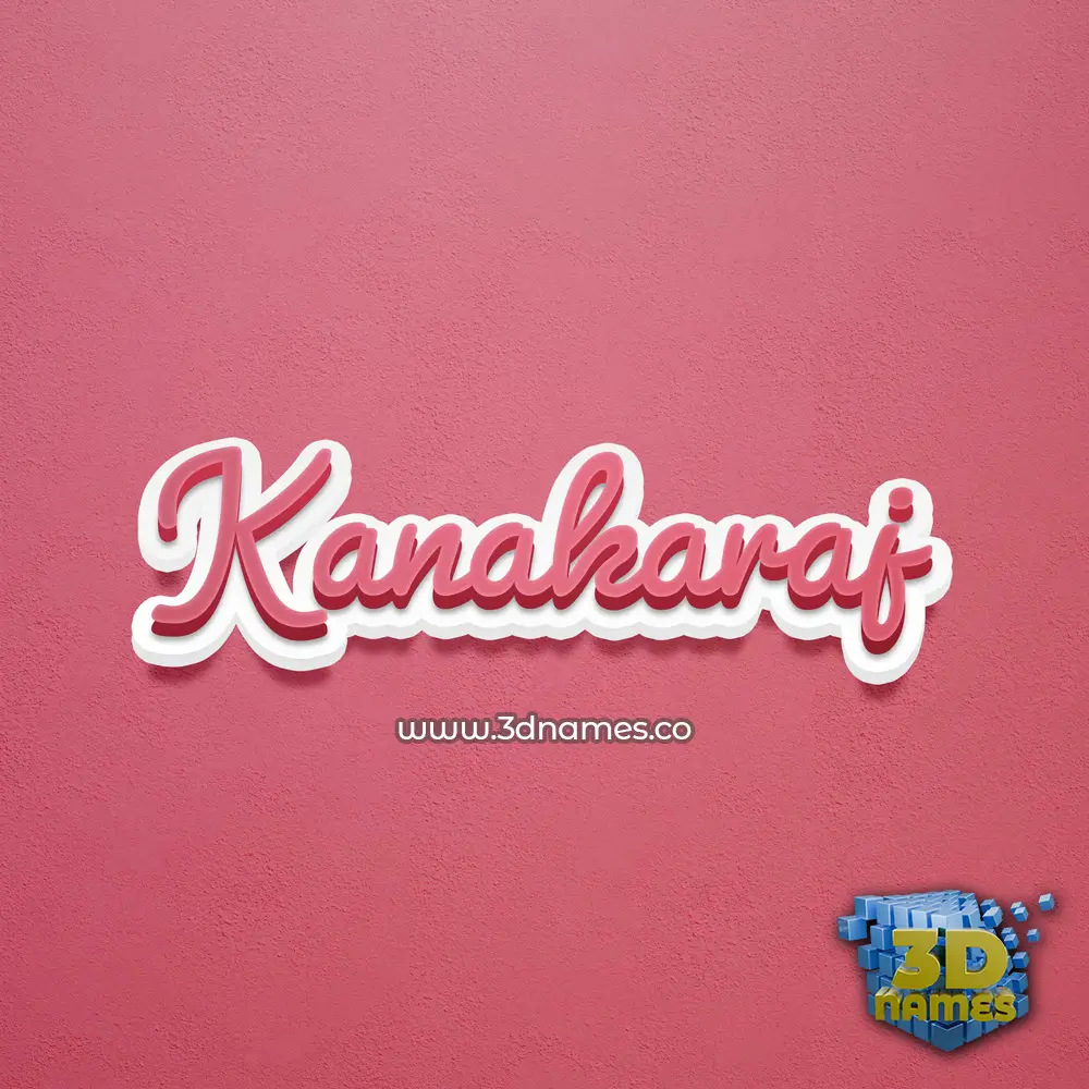 kanakaraj in Red Scribble style - 3D name wallpaper